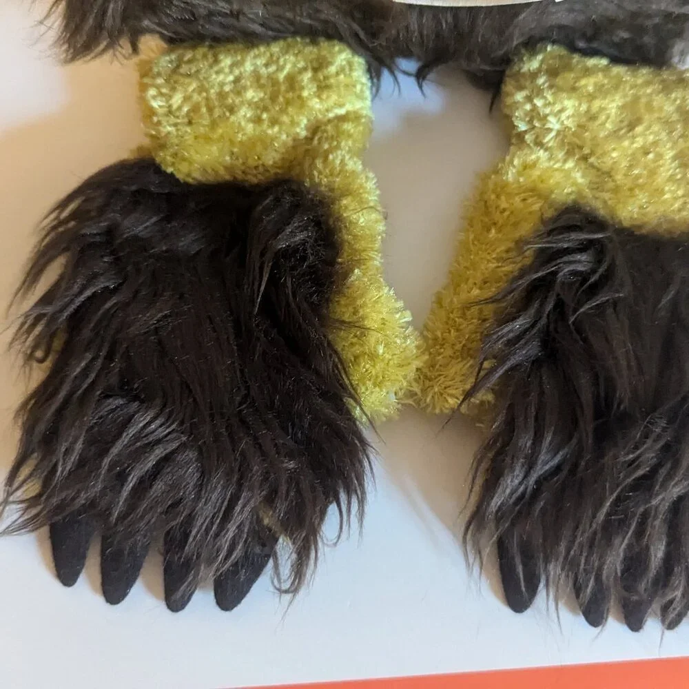 NWT Furry Lion Mane Eats Paws Gloves Kids Halloween Costume Headband Michael's